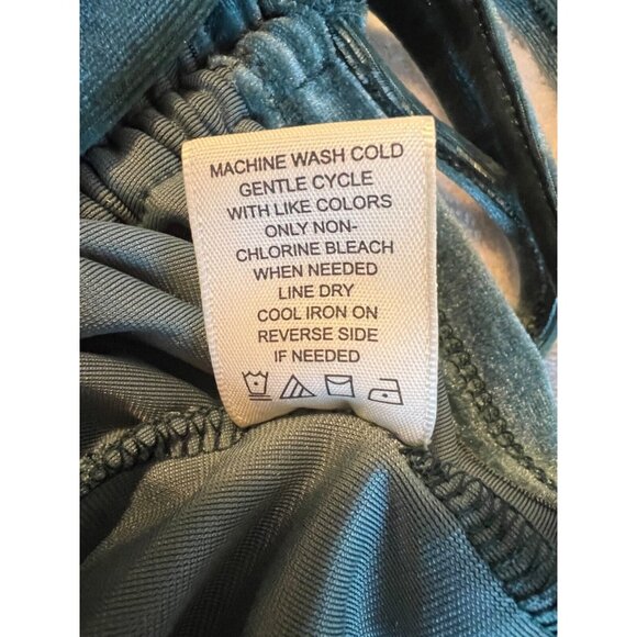 90s Y2K Green Velvet Women's Crop Top Wrap Adjustable Whimsigoth Boho Small - Picture 9 of 9